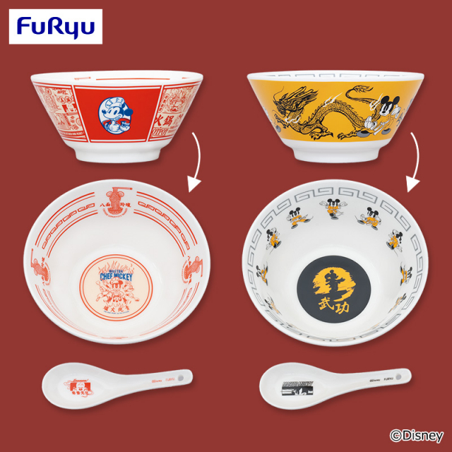 8月4週入荷予定 ミッキーマウス レンゲ付きラーメンどんぶり