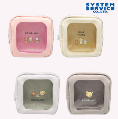 4月入荷予定 NEW BASIC RILAKKUMA 窓付きスクエアポーチ