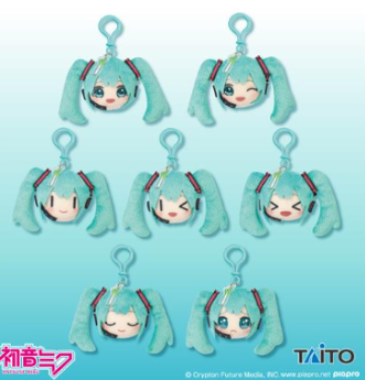 7月中旬入荷予定 初音ミク　チャーム付きフェイスぬいぐるみマスコット