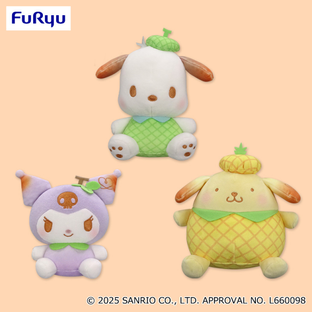 5月4週入荷予定 サンリオキャラクターズ ましゅまるむなりきりフルーツぬいぐるみ①