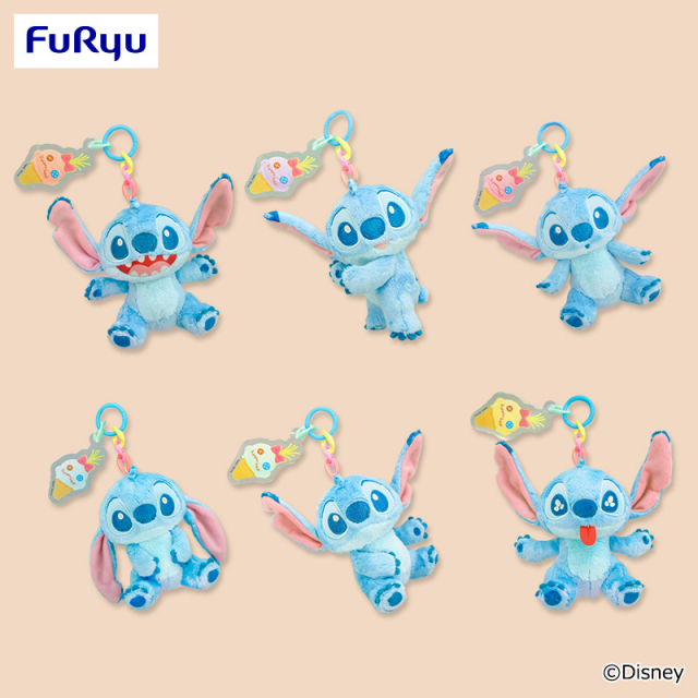 6月4週入荷予定 ディズニー スティッチ カラフルアイス アクリルチャーム付きマスコット