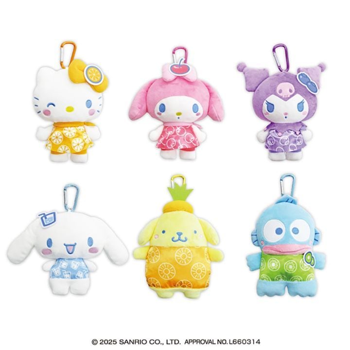 6月1週入荷予定 サンリオキャラクターズ フルーツポンチ柄がま口ポーチ