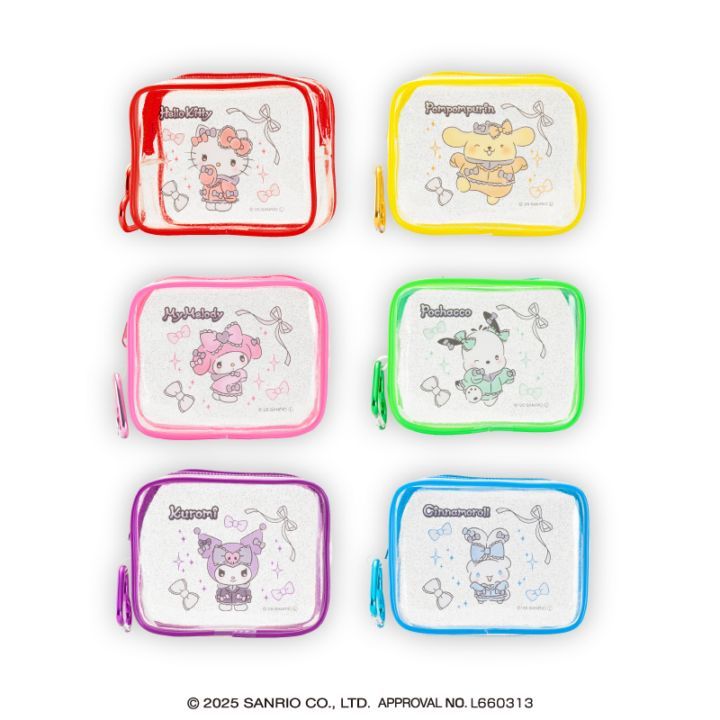 7月2週入荷予定 サンリオキャラクターズ スウィート♡カラフルジャージクリアポーチ