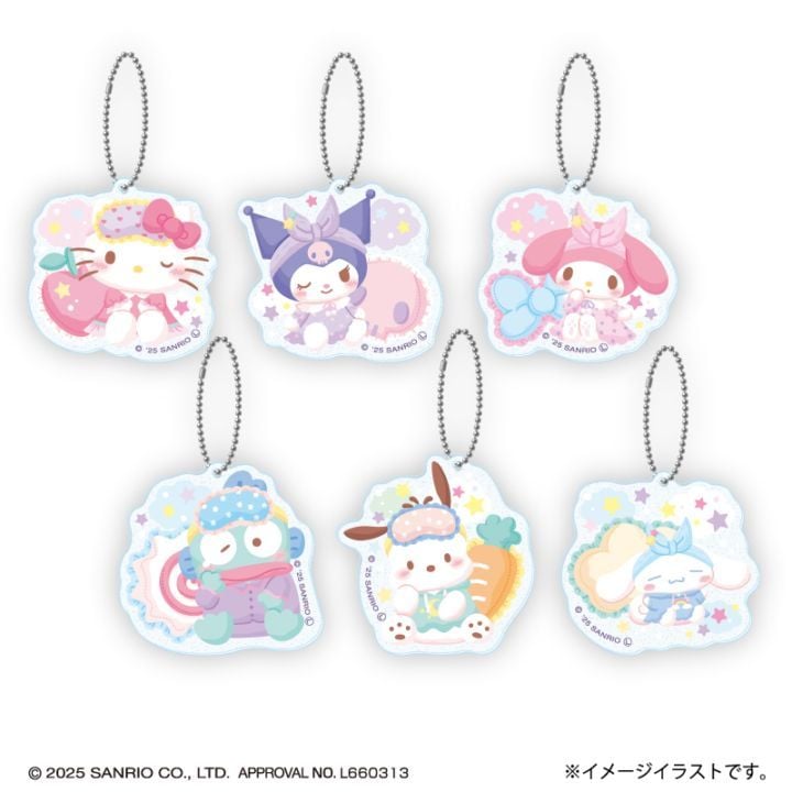 8月2週入荷予定 サンリオキャラクターズ ねむねむどり〜みんぐミニアクリルキーホルダー