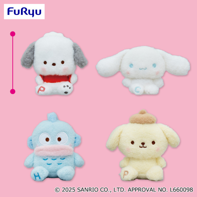 8月2週入荷予定 サンリオキャラクターズ ミルキーボア マスコット~シナモロール・ポチャッコ・ハンギョドン・ポムポムプリン~