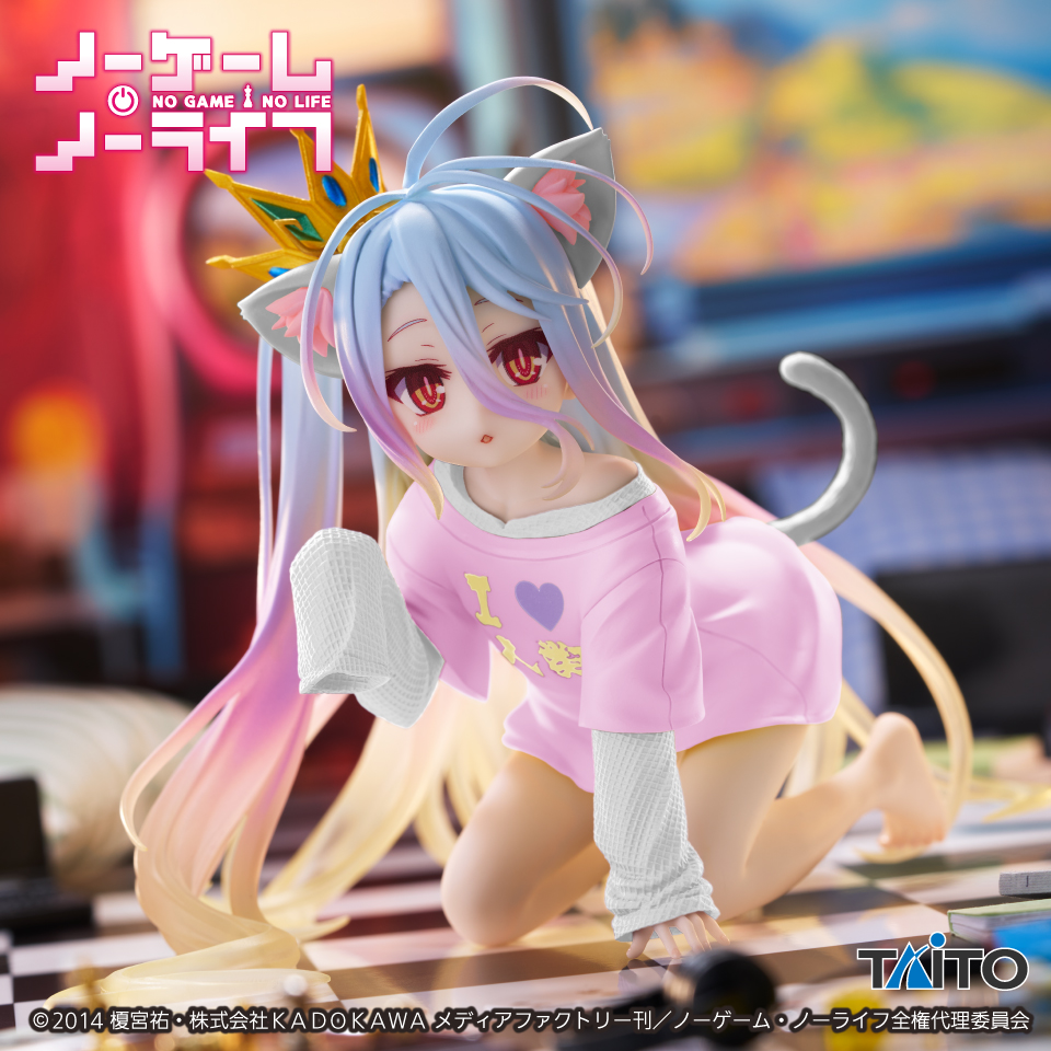 11月中旬入荷予定 ノーゲーム・ノーライフ Desktop Cute フィギュア 白~猫耳シャツver.~Renewal