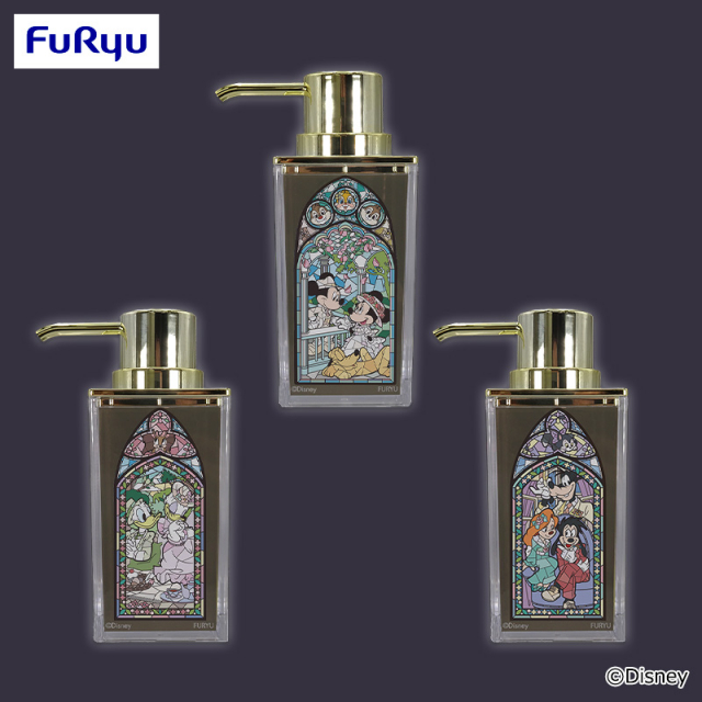9月3週入荷予定 ミッキー＆フレンズ ステンドグラスホラーナイト ステンドグラス風ソープディスペンサー