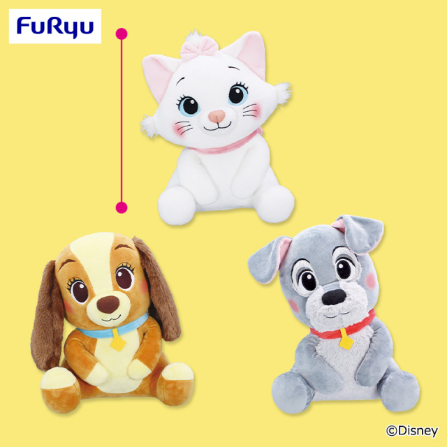 9月3週入荷予定 ディズニーキャラクター こてっとぺったん BIGぬいぐるみ～Cat＆Dogs～