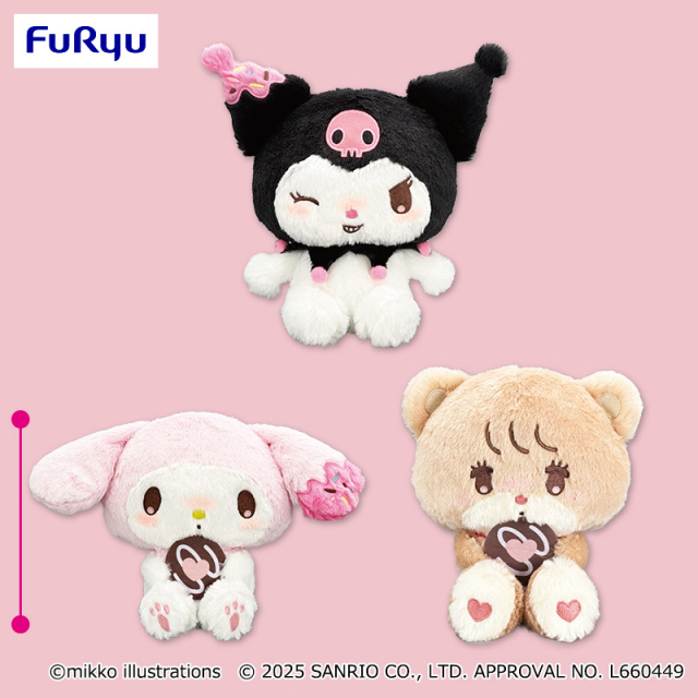 9月4週入荷予定 mikko×Sanrio characters ドーナツデザインBIGぬいぐるみ②