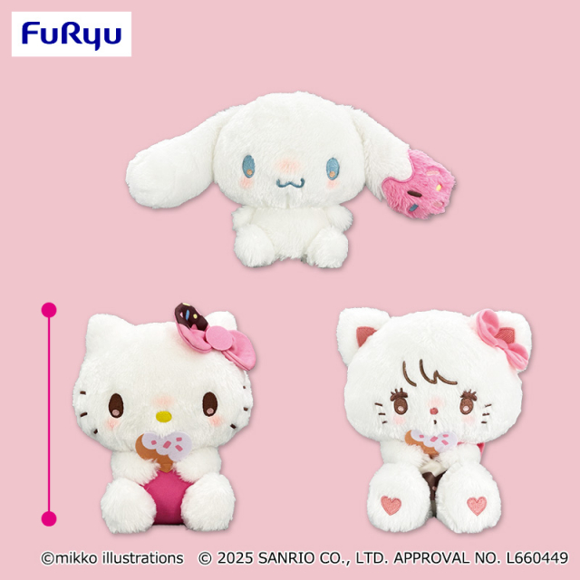 9月4週入荷予定 mikko×Sanrio characters ドーナツデザインBIGぬいぐるみ①