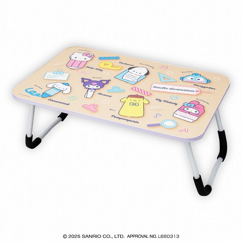 10月2週入荷予定 サンリオキャラクターズ かわいい文房具たち折りたたみテーブル