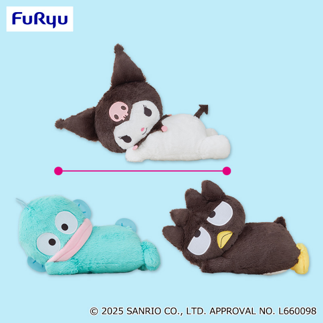 10月2週入荷予定 サンリオキャラクターズ 添い寝BIGぬいぐるみ~クロミ・ハンギョドン・バッドばつ丸~