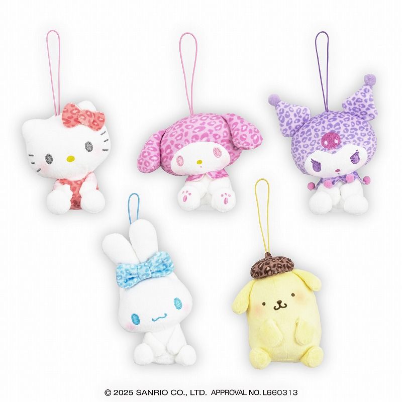 10月3週入荷予定 サンリオキャラクターズ ヒョウ柄おすわりちょいデカマスコット