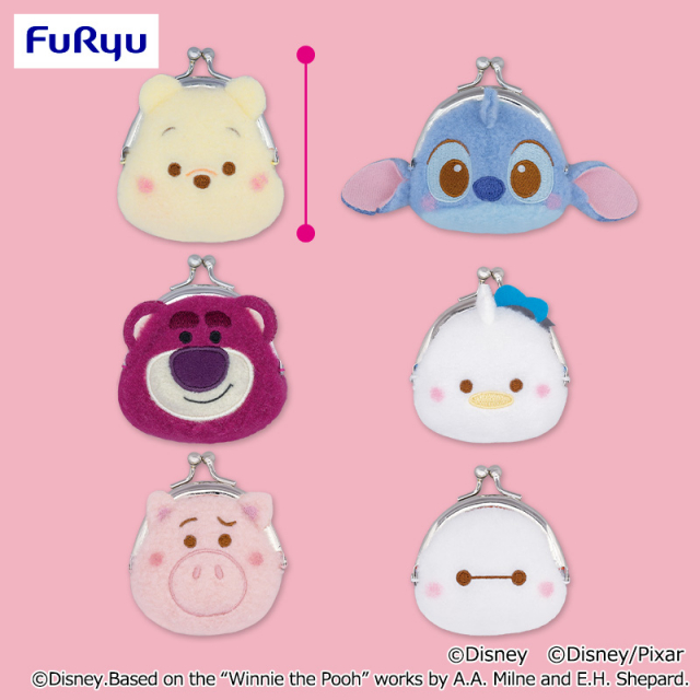 11月3週入荷予定 ディズニー/ピクサーキャラクター ミルキーボアフェイスがま口ポーチ
