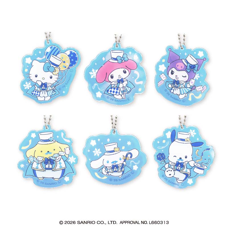 2月1週入荷予定 サンリオキャラクターズ ほわいとまじっくミニアクリルキーホルダー