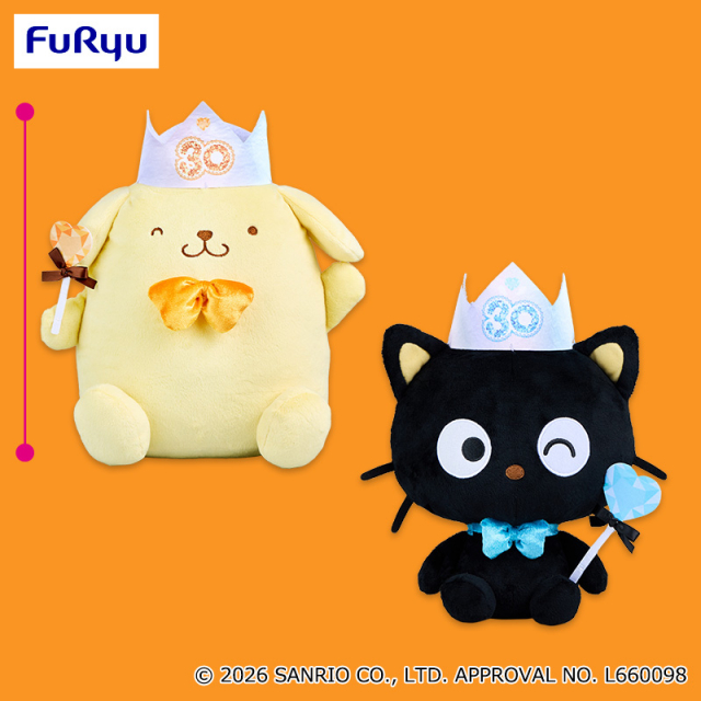 3月2週入荷予定 サンリオキャラクターズ 30thアニバーサリーBIGぬいぐるみ~ポムポムプリン・チョコキャット~
