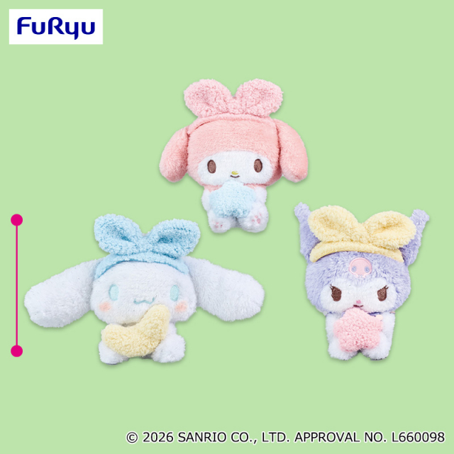 3月2週入荷予定 サンリオキャラクターズ おめかしキラキラぬいぐるみ~おやすみナイトウェア~