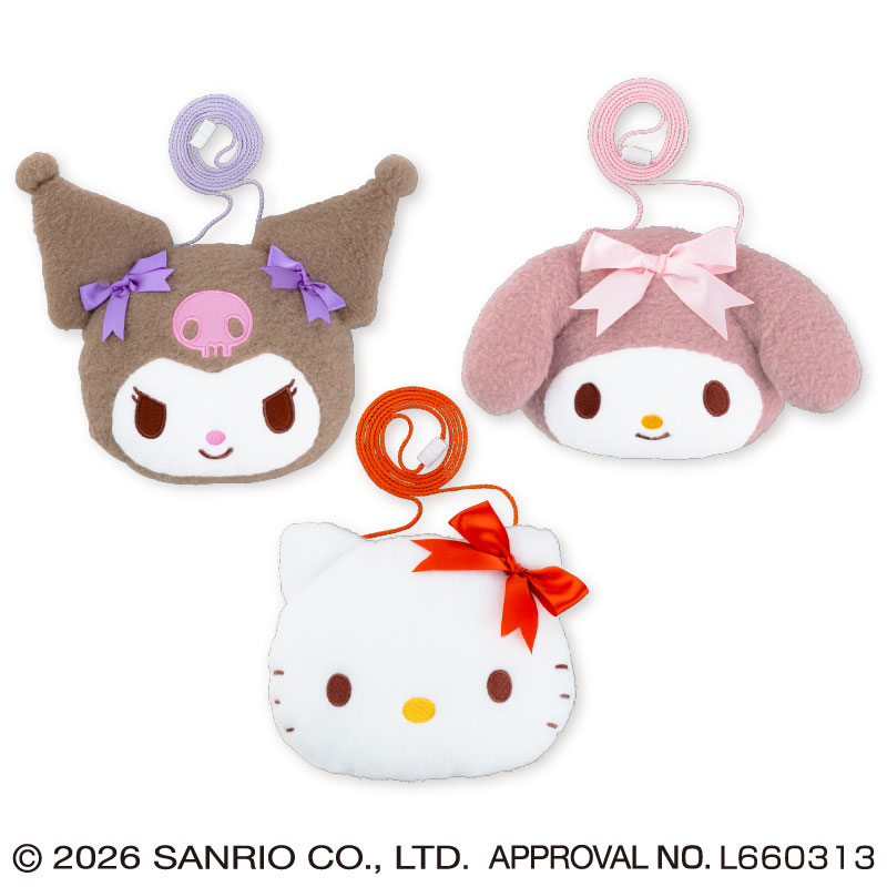 3月2週入荷予定 サンリオキャラクターズ ふわふわフェイスポシェット