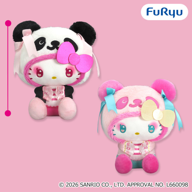 4月1週入荷予定　パンダ ハローキティ 中華ロリータBIGぬいぐるみ